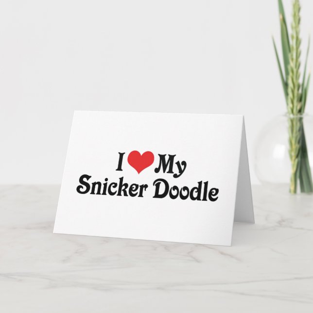 Carte J'Aime Mon Snicker Doodle (Devant)