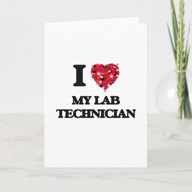 Carte J'Aime Mon Technicien De Laboratoire (Devant)