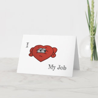 Carte J'aime mon travail