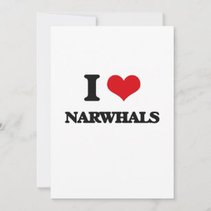 Carte J'aime Narwhals
