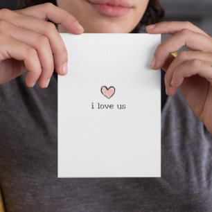 Carte J'aime nous Saint-Valentin Simple Minimaliste