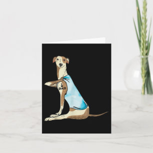 Carte J'Aime Papa Whippet Chien Tattoo