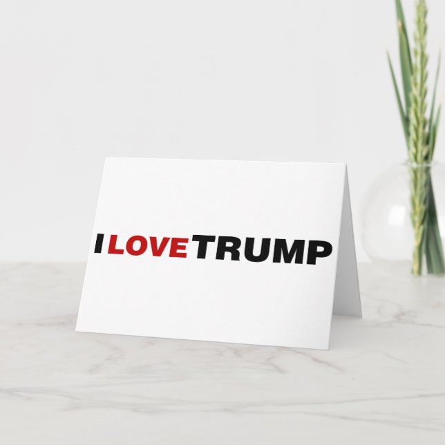 Carte J'aime Trump (Devant)