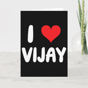 Carte J'aime Vijay - Cœur