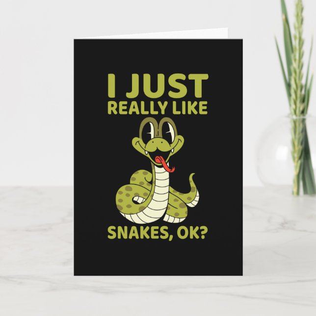 Carte J'aime vraiment les serpents, ok ? (Devant)