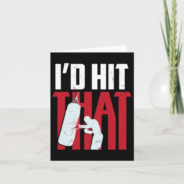 Carte J'allais frapper ce cadeau de boxe kickboxing drôl (Devant)