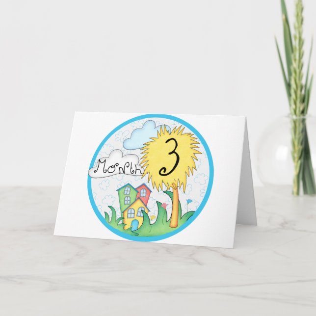 Carte Jalon inspiré de 3 mois (Devant)