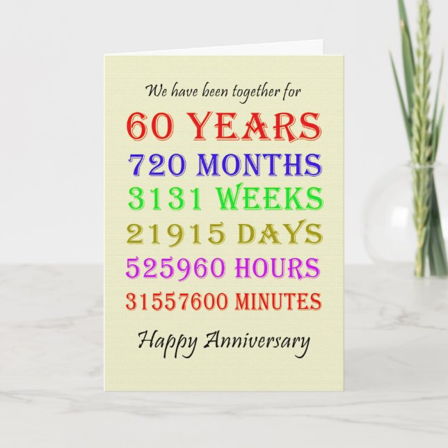 Carte Jalons du 60e anniversaire (Devant)