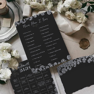 Carte Jamais Je N'Ai Jamais Joué Gothique Bachelorette P