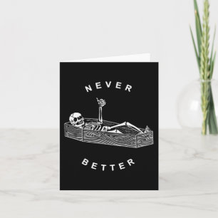 Carte Jamais Mieux Skull Skeleton Dans L'Hallowee De Cof