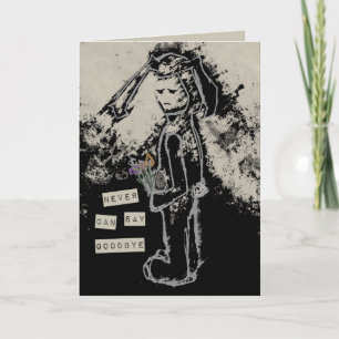 Carte jamais ne peut dire au revoir sinibunny