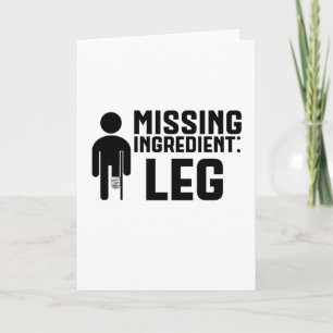 Carte Jambe d'ingrédient manquante amputée