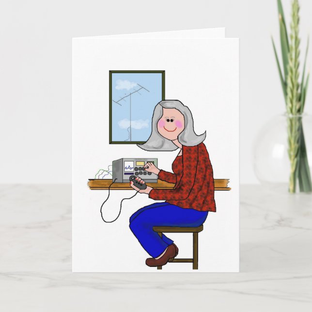 Carte Jambon féminin - cheveux gris (Devant)