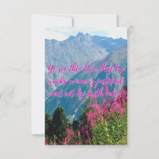 Carte James 2:24 KJV Bible Scripture Pic Greeting