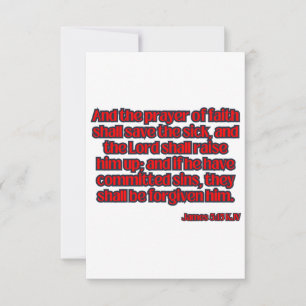 Carte James 5:15 KJV Bible Scripture Salutation