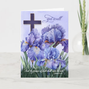 Carte James 5 Croix religieuse et Iris pourpre se porten
