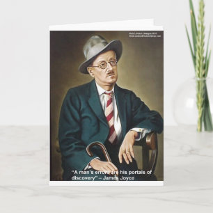 Carte James Joyce "Errors/Portals" Citation Cadeaux et c