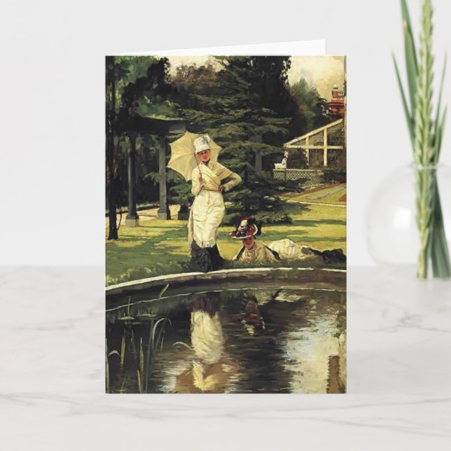 Carte James Tissot- dans un jardin anglais (Devant)