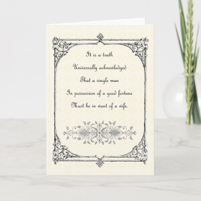 Carte Jane Austen Fierté et préjugés Première ligne Cita (Devant)