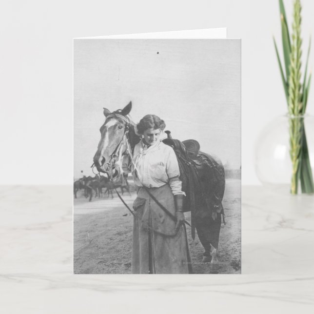 Carte Jane Bernoudi et son cheval (Devant)