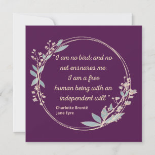 Carte Jane Eyre Citation II - Style mignon