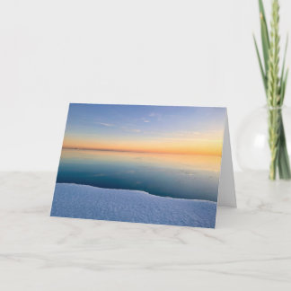 Carte January sunrise over Lake Michigan in Chicago
