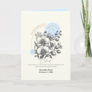 Carte Janvier à février Fleur de naissance Personnalisé