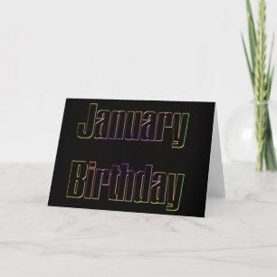 Carte Janvier Anniversaire