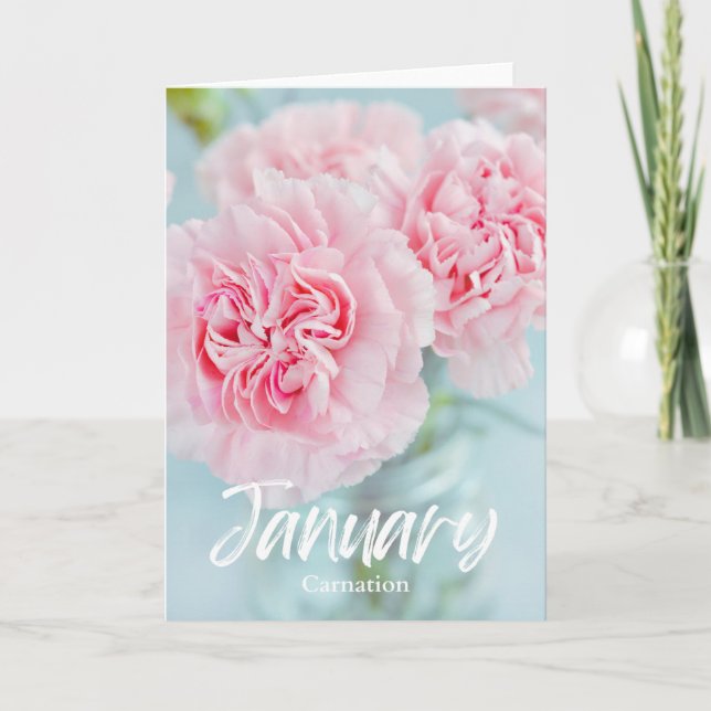 Carte Janvier Anniversaire du Mois de la naissance de l' (Devant)