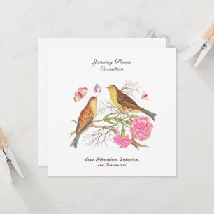 Carte Janvier Mois de naissance Fleur Anniversaire Cadea