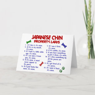 Carte JAPONAIS CHIN Propriété Lois 2