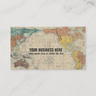 Carte japonaise vintage du monde