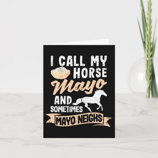 Carte J'Appelle Mon Cheval Mayo Et Parfois Des Voisins M (Devant)
