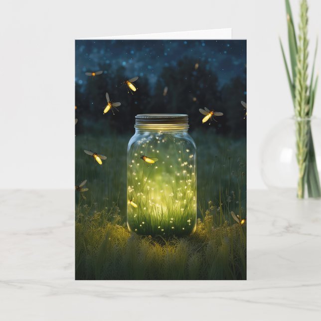 Carte Jar de lucioles d'anniversaire (Devant)
