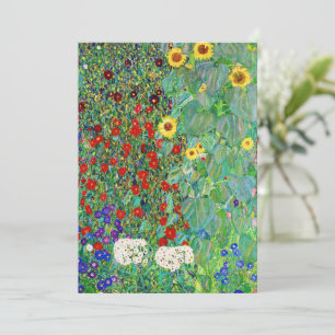 Carte Jardin Agricole Gustav Klimt Avec Peinture De Fleu