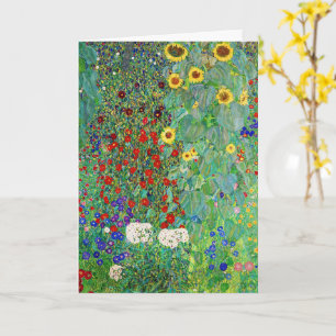Carte Jardin Agricole Gustav Klimt Avec Peinture De Fleu