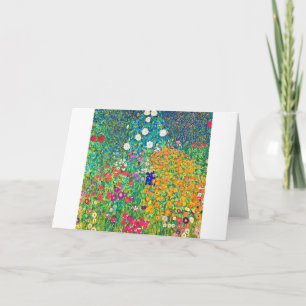 Carte Jardin aux fleurs, Gustav Klimt