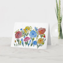 Jardin d'aquarelle floral ~ Blanc à l'intérieur