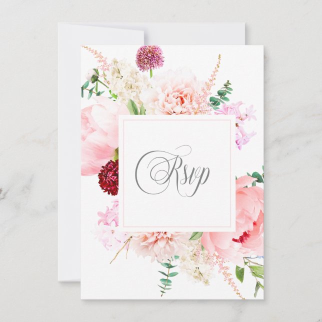 Carte Jardin d'aquarelle sauvage RSVP | (Devant)