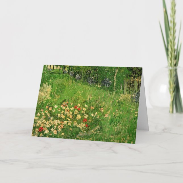 Carte Jardin de Daubigny par Vincent van Gogh, Le Jardin (Devant)