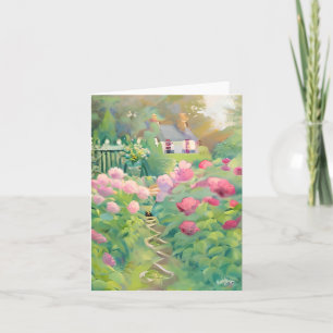 Carte Jardin de fleurs aquarelle personnalisable