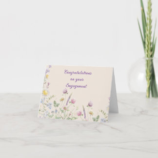 Carte Jardin de fleurs sauvages Félicitations pour les f