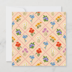 Carte Jardin de fleurs sauvages Harlequin