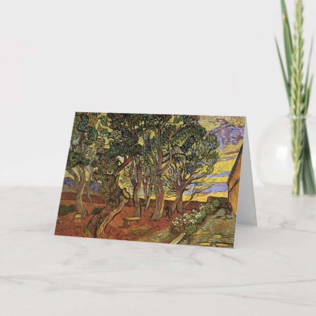 Carte Jardin de l'hôpital Saint-Paul par Vincent van Gog (Devant)