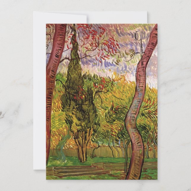 Carte Jardin de l'hôpital Saint-Paul par Vincent van Gog (Devant)