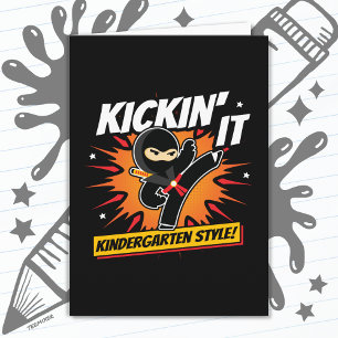 Carte Jardin D'Enfants Ninja Tirer Un Coup D'Oeil Premie