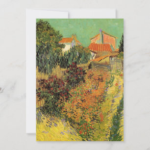 Carte Jardin derrière une maison par Vincent van Gogh
