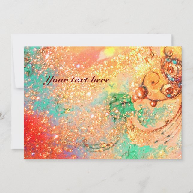 Carte JARDIN DES OMBRES PERDUES BUTTERFLY PLANTE rose (Devant)