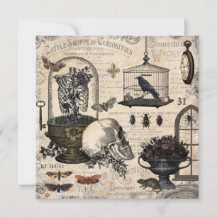 Carte Jardin d'Halloween Vintage