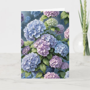 Carte Jardin d'Hydrangea Anniversaire